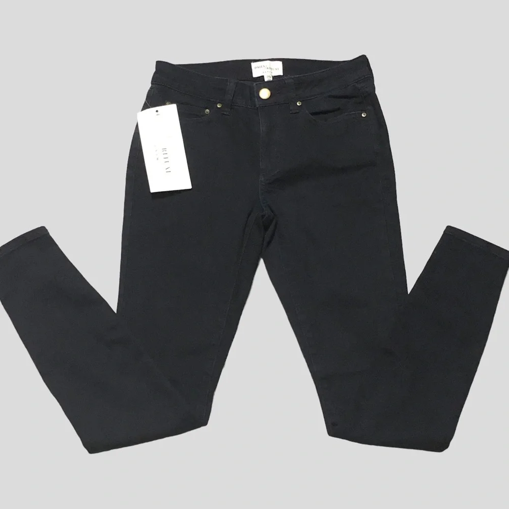 Slim Fit Jeans Dark Blue Stretch by Daily Ritual Women’s Size Waist 26 X 29 NEW - Picture 2 of 11